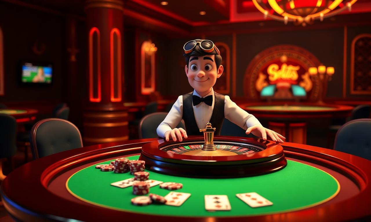Live dealer roulette table at SpinBoss